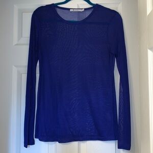 T Alexander Wang blue top, XS, rayon-modal blend